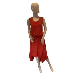 BCBG MAXAZRIA Womens Dress Orange Coral High Lo Dress SIZE S $338